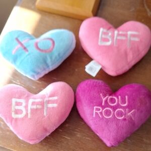 Amazon Pink and Blue Heart Holiday Pillows